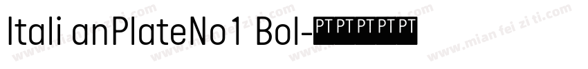 Itali anPlateNo1 Bol字体转换